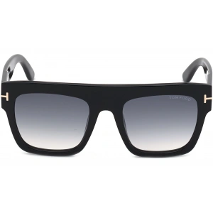 Tom Ford Kadın Güneş Gözlüğü - Parlak Siyah Kemik Çerçeve Gri Degrade Cam FT0847