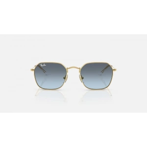 Ray-Ban Junior Unisex Güneş Gözlüğü - Asimetrik Altın Metal Çerçeve Mavi Cam Degrade %100 UV Koruma 0RJ9594S