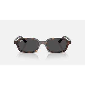 Ray-Ban Unisex Güneş Gözlüğü - Yastık Form Havana Kemik Çerçeve Koyu Gri Cam %100 UV Koruma 0RB4455