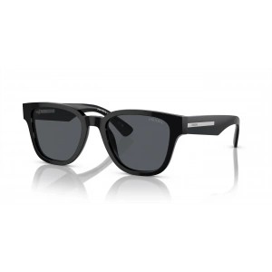 Prada Unisex Güneş Gözlüğü - Geometrik Siyah Kemik Çerçeve Füme Cam Mat UV400 0PR A04S