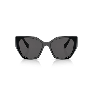 Prada Kadın Güneş Gözlüğü - Cat-eye Siyah Kemik Çerçeve Füme Cam UV400 0PR 19ZS