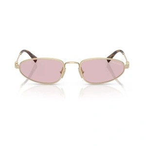 Miu Miu Kadın Güneş Gözlüğü - Oval Altın Metal Çerçeve Pembe Cam 0MU A52S ZVN4I0 52