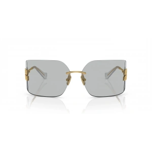 Miu Miu Kadın Güneş Gözlüğü - Yastık Form Altın Metal Çerçeve Gri Cam 0MU 54YS 5AK30B 80