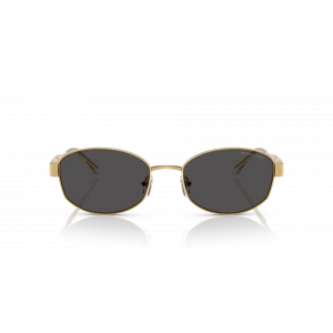 Michael Kors Kadın Güneş Gözlüğü - Oval Altın Metal Çerçeve Gri Cam UV Koruma 0MK1161 189687 56