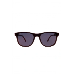 Lacoste Unisex Güneş Gözlüğü - Dikdörtgen Bordo Kemik Çerçeve Mor Degrade Cam, UV400 L907S 615