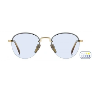 David Beckham Erkek Güneş Gözlüğü - Altın Metal Çerçeve Mavi Fotokromik Cam %100 UV Koruma DB 1173/S T5U 51