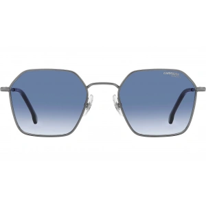 Carrera Erkek Güneş Gözlüğü - Geometrik Gümüş Metal Çerçeve Koyu Mavi Degrade Cam %100 UV Koruma CARRERA 334/S 0R81/08 52