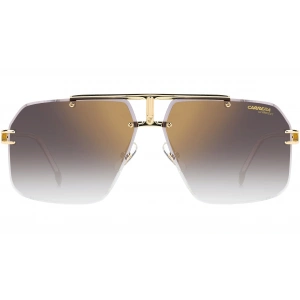 Carrera Erkek Güneş Gözlüğü - Çerçevesiz Altın Siyah Metal Çerçeve Gri Degrade Altın Aynalı Cam %100 UV Koruma CARRERA 1054/S RHL/FQ 63