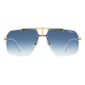 Carrera Erkek Güneş Gözlüğü - Çerçevesiz Altın Metal Çerçeve Mavi Degrade Cam %100 UV Koruma CARRERA 1054/S J5G 63