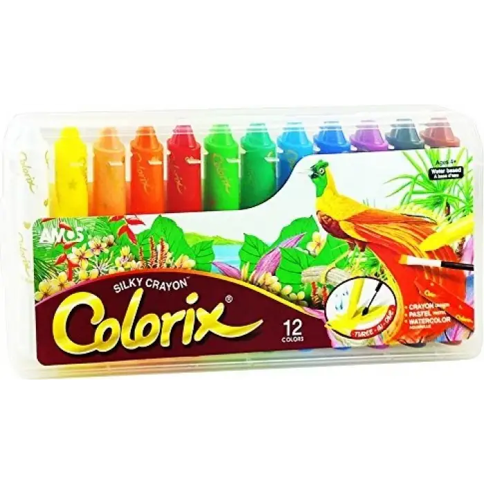 Amos Colorix üçü birarada boya plastik kutu 12?li