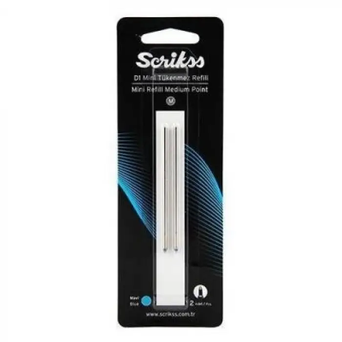 SCRİKSS D1 Tük Refil Medium Kısa Siyah Blister