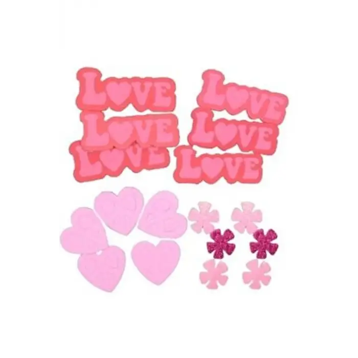 DOLPHIN ST-1020011 EVA STICKER SİMLİ ÇİÇEK KALP