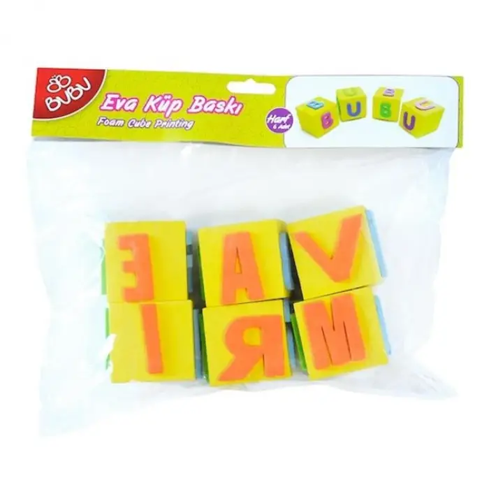 Bu-Bu Harf Küp Eva Baskı Seti 6lı