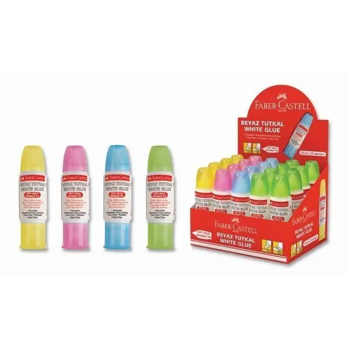 Faber CAstell 28 ml Beyaz Tutkal çift başlıklı