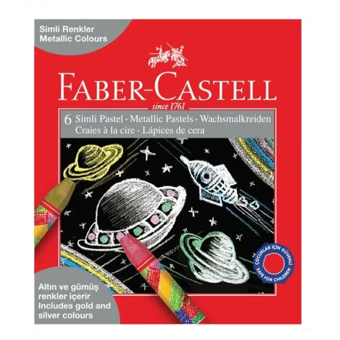 Faber-Castell Simli Pastel Boya, 6 Renk  (Stoklarla Sınırlıdır)