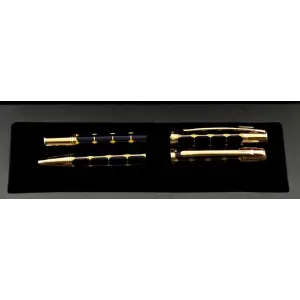 STEELPEN DOLMA+TÜKENMEZ KALEM BLUE LAKE GOLD 800-43