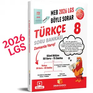 8. Sınıf 2026 Lgs Meb Böyle Sorar TÜRKÇE Soru Bankası Video Çözümlü