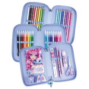 TAROS NEBULOUS STARS-12501 3-TİER PENCİL CASE(MAVİ FERMUAR)