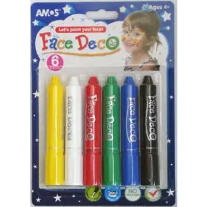 Amos Face Deco 6 lı Yüz Boyama Kalemi