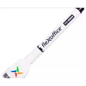 Pentel WB09 Flexoffice Silgili Beyaz Yazı Tahtası Kalemi 1.5mm Siyah