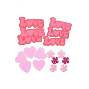 DOLPHIN ST-1020011 EVA STICKER SİMLİ ÇİÇEK KALP