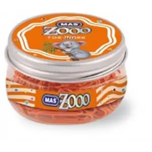 Mas Zoo - Seffaf Yuvarlak Kutuda Plastik Kapli Atas - No:3 - Oranj