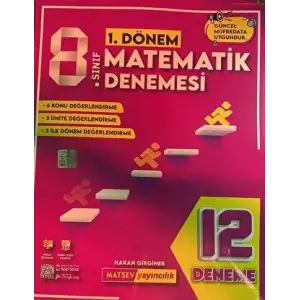 MATSEV 8. SINIF MATEMATİK 12 Lİ DENEME 1. DÖNEM