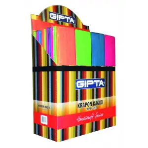 RENKLİ KRAPON KAĞIDI 10 lu karışık renk