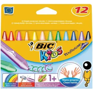 BİC ÜÇGEN PASTEL 12Lİ KUTU ELLERİ KİRLETMEYEN