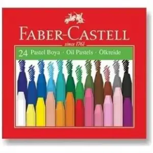 Faber-Castell Plastik Çantalı Tutuculu Pastel Boya, 24 Renk