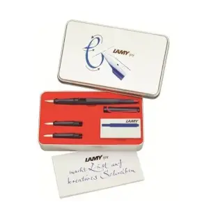 LAMY JOY DOLMA KALEM SETI 1 KLM+3 UC PARLAK SIYAH