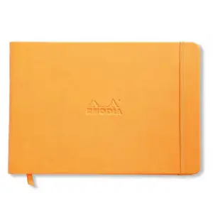 RHODIA 148*210 mm A-5 ÇİZGİLİ DEFTER, TURUNCU SERT KAPAK + ELASTİK BANT