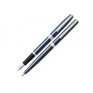 SHEAFFER 9478 SAGARIS DOLMA TÜKENMEZ SET MAVİ KROM DEFTER HEDİYELİ