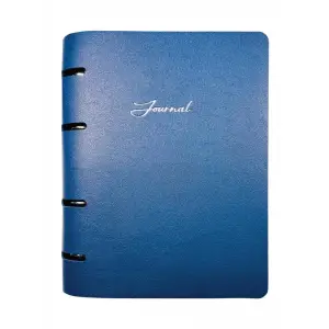 VJ RİNGO VEGAN DERİ MEKANİZMALI İÇİ DEĞİŞEBİLEN DEFTER A5-192 YP. 100 GR. İVORY ÇİZ. LACİVERT