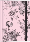 VJ DEFTER16,5x22,5BLACK & PİNK FLORALS SPR.LASTİKLİ 96 YP 100GR. ÇİZGİLİ 1721