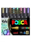 Uniball POSCA 1.8-2.5 Su Bazlı Boyama Markörü Metalik 8li