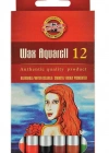 set of wax aquarell coloured pencils 8282 12