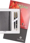 SHEAFFER 9471 SAGARIS DOLMA TÜKENMEZ SET SİYAH GOLD DEFTER HEDİYELİ