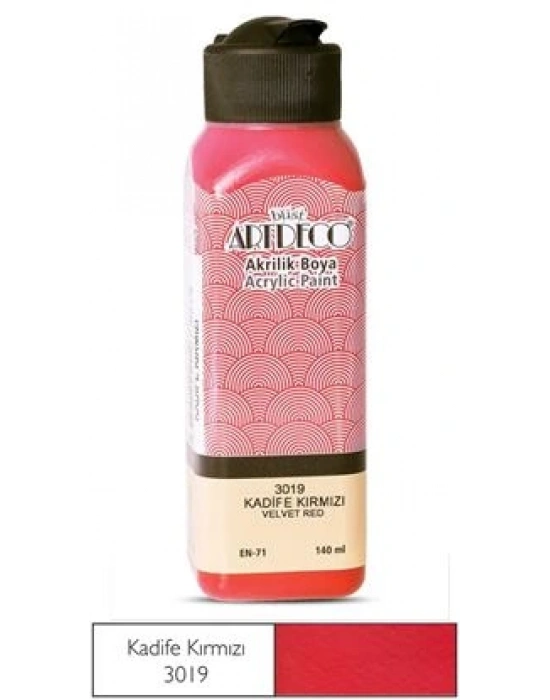 Artdeco Akrilik Boya 140ml Kadife Kırmızı 3019