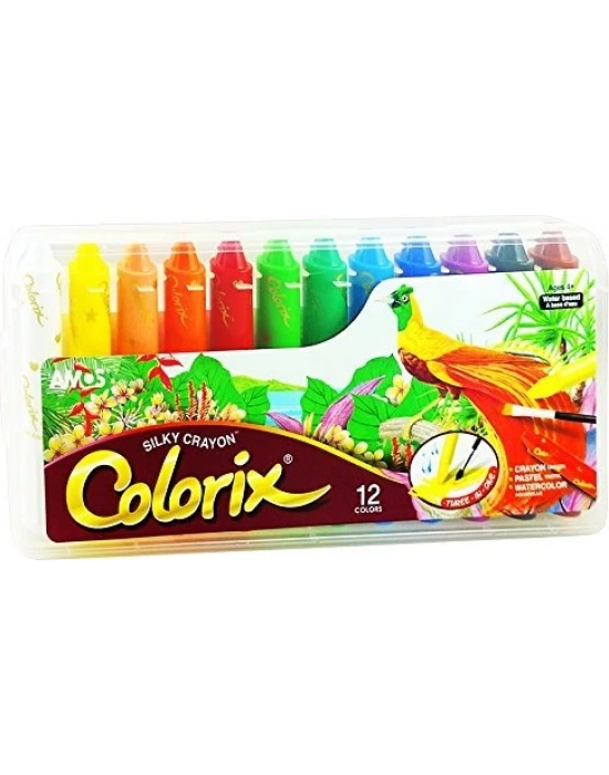 Amos Colorix üçü birarada boya plastik kutu 12?li