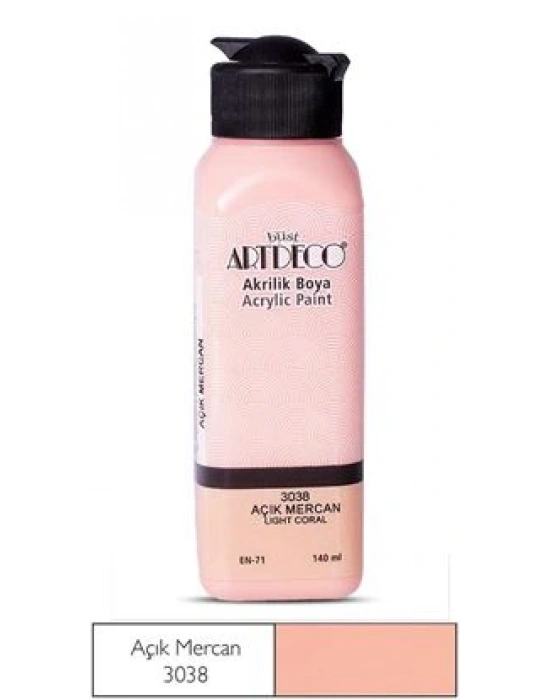 Artdeco Akrilik Boya 140ml Açık Mercan 3038