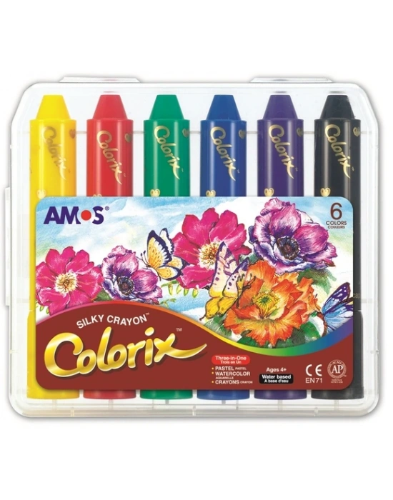 Amos Colorix üçü birarada boya plastik kutu 6?lı