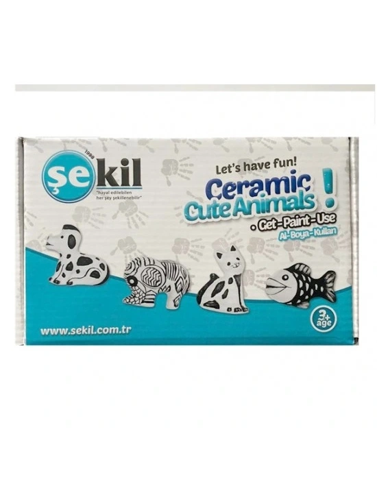 ŞEKİL SEVİMLİ HAYVANLAR BOYAMA SETİ 3 LÜ