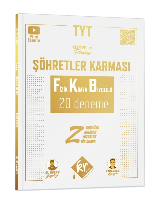 KR AKADEMİ TYT Şöhretler Karması Fizik Kimya Biyoloji FKB 20 Deneme