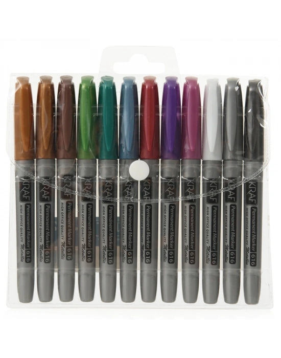 KRAF PERMANENT MARKÖR METALİK 12 Lİ