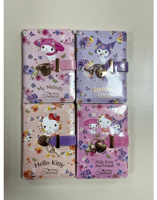 VJ HELLO KİTTY KİLİTLİ GÜNLÜK A6 192 SAYFA 80 GR.