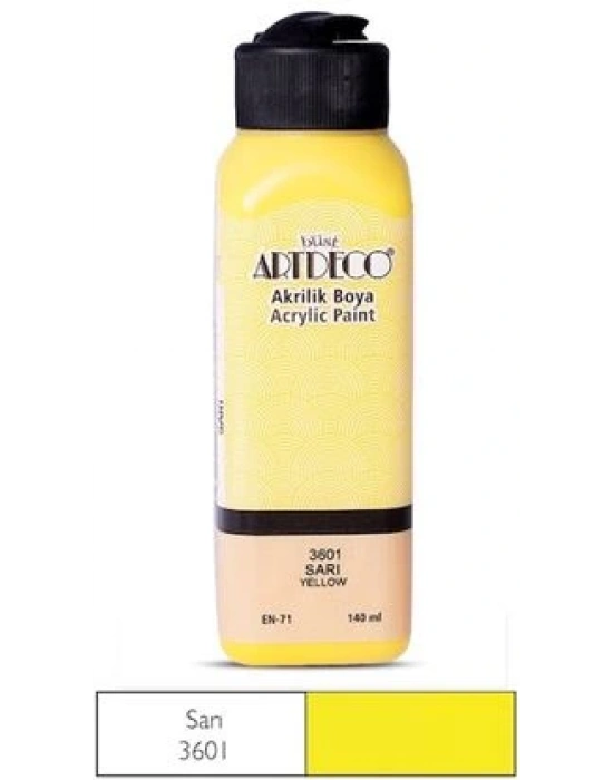 Artdeco Akrilik Boya 140ml Sarı 3601