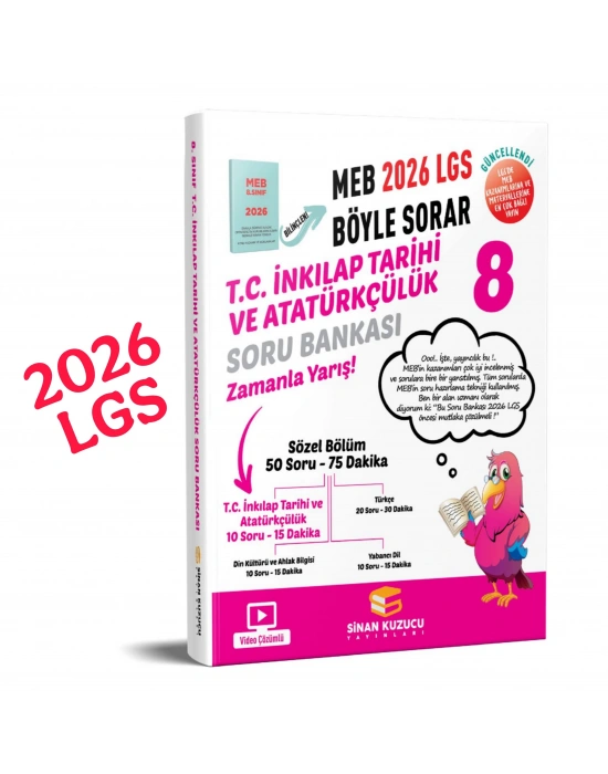 8. Sınıf 2026 Lgs Meb Böyle Sorar T.C. İNKILAP TARİHİ VE ATATÜRKÇÜLÜK Soru Bankası Video Çözümlü