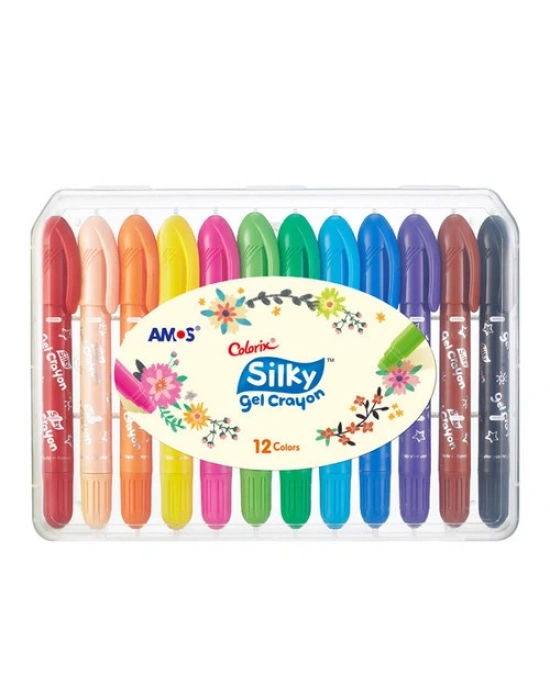 Amos silky gel crayon 12 renk