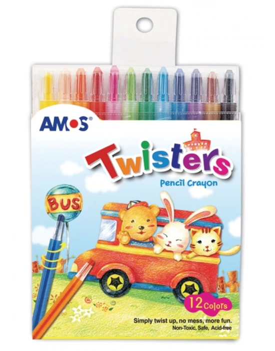 Amos Twisters 12li Kalem Tipi Mum Boya